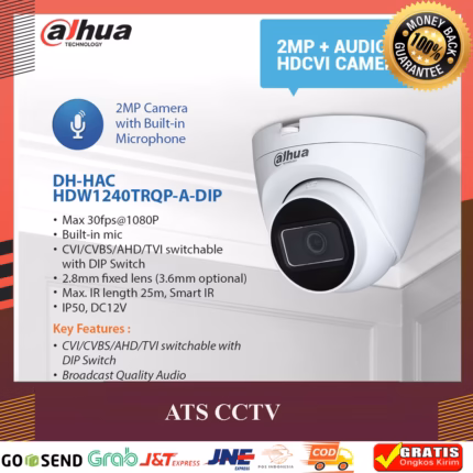 DAHUA CCTV HDW-1240TRQP-A-DIP INDOOR 2MP AUDIO