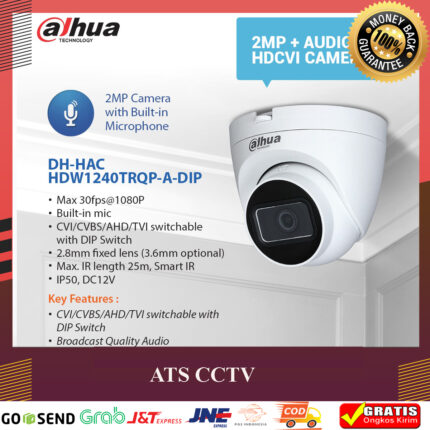 DAHUA HDW-1240TRQP-A-DIP INDOOR 2MP AUDIO