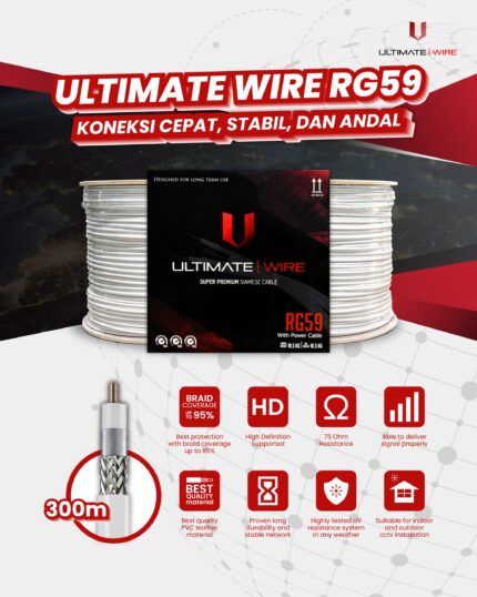 Ultimate Kabel RG59+Power 300meter