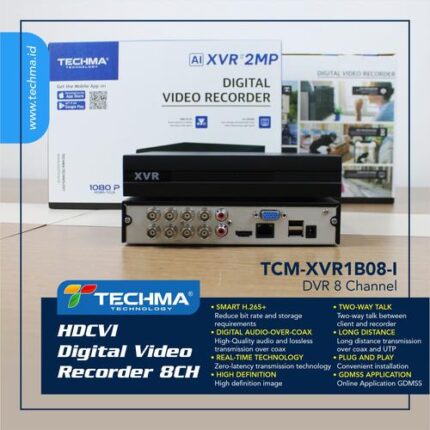 TECHMA TCM-XVR1B08-I XVR DVR Up to 2MP