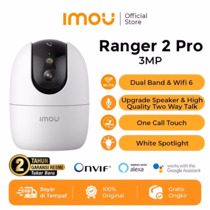 IMOU Ranger 2 Pro CCTV Indoor 3MP/5MP: Wi-Fi 6 Dual Band, One-Touch Call, Spotlight, Garansi 2 Tahun! - Ranger 2 Pro 3MP