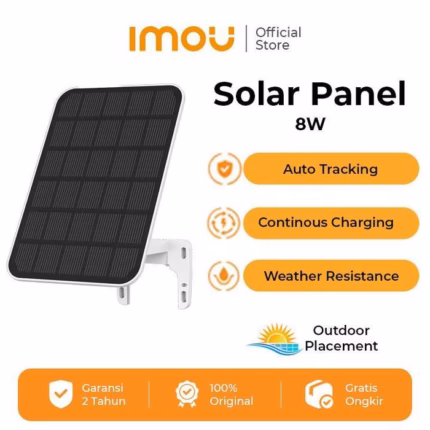 Panel Surya IMOU: Isi Daya Otomatis untuk Kamera Cell 2 & Cell PT, Bebas Perawatan! - 8W Solar Panel