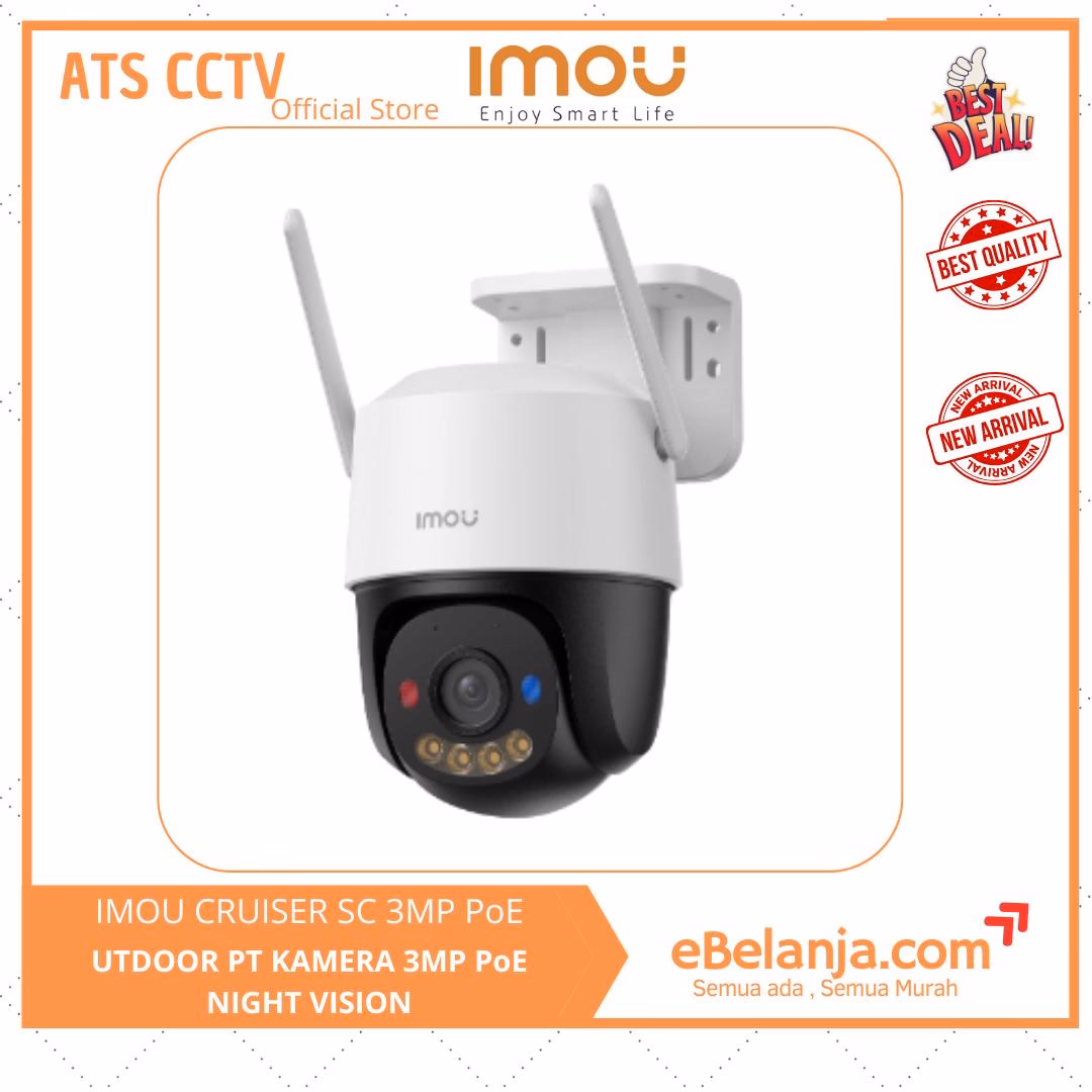 1416ca219293401cbb60c94860d2e49d.jpg IMOU Cruiser SC 3MP PoE Outdoor PTZ Camera IPC-PS7FP-3M0-V - Image 1