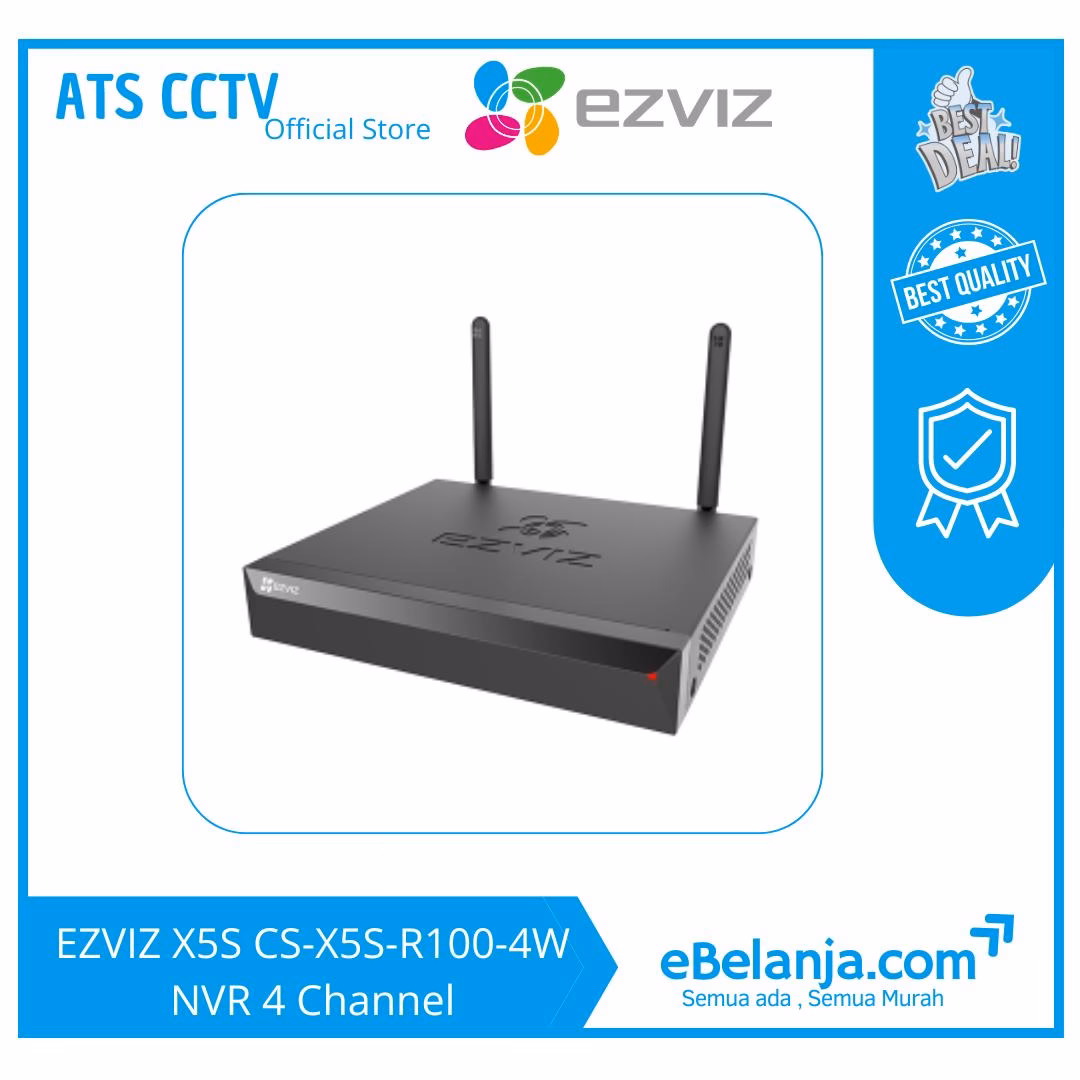 1b1fcd6655dc485a8c2d8de9cab5c8fc.jpg EZVIZ NVR 4Ch Wireless CS-X5S R1004W - Image 1