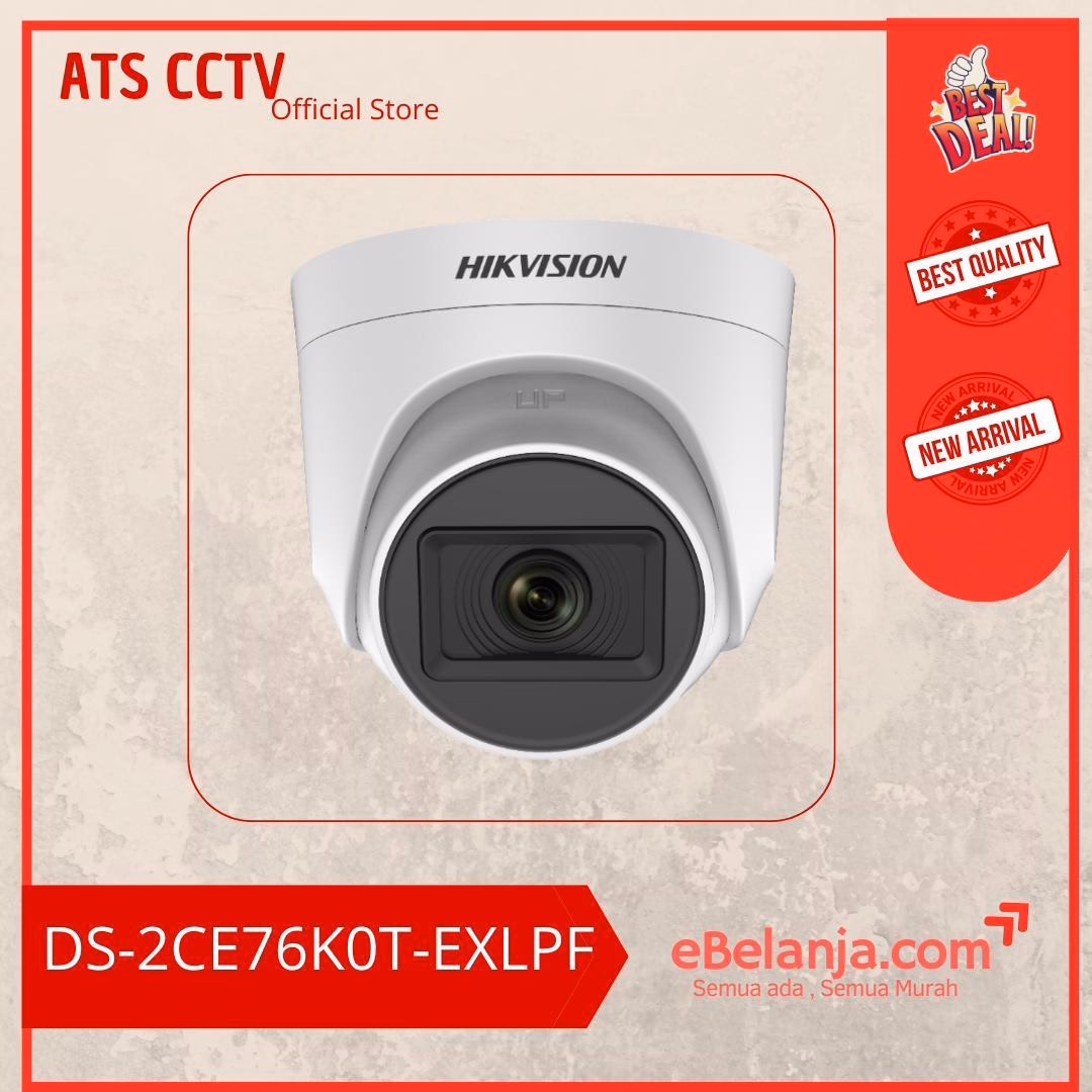 1e8e90100bc240348fb18c5bcb73f9b1.jpg Hikvision Analog Camera Indoor 5MP Smart Hybrid Light DS-2CE76K0T-EXLPF - Image 1