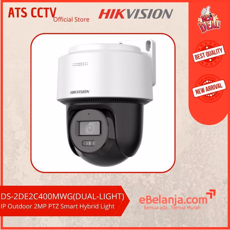 54deb355b1254557ba28da9a283ddfb0.jpg Hikvision IP Camera Outdoor 4MP PTZ Smart Hybrid Light Two way Audio DS-2DE2C400MWG(DUAL-LIGHT) - Image 1