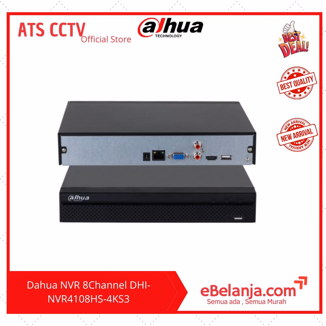 795b7fc2964c404e9c2e70e02caefdff.jpg Dahua NVR 8Channel DHI-VNR4108HS-4KS3 - Image 1