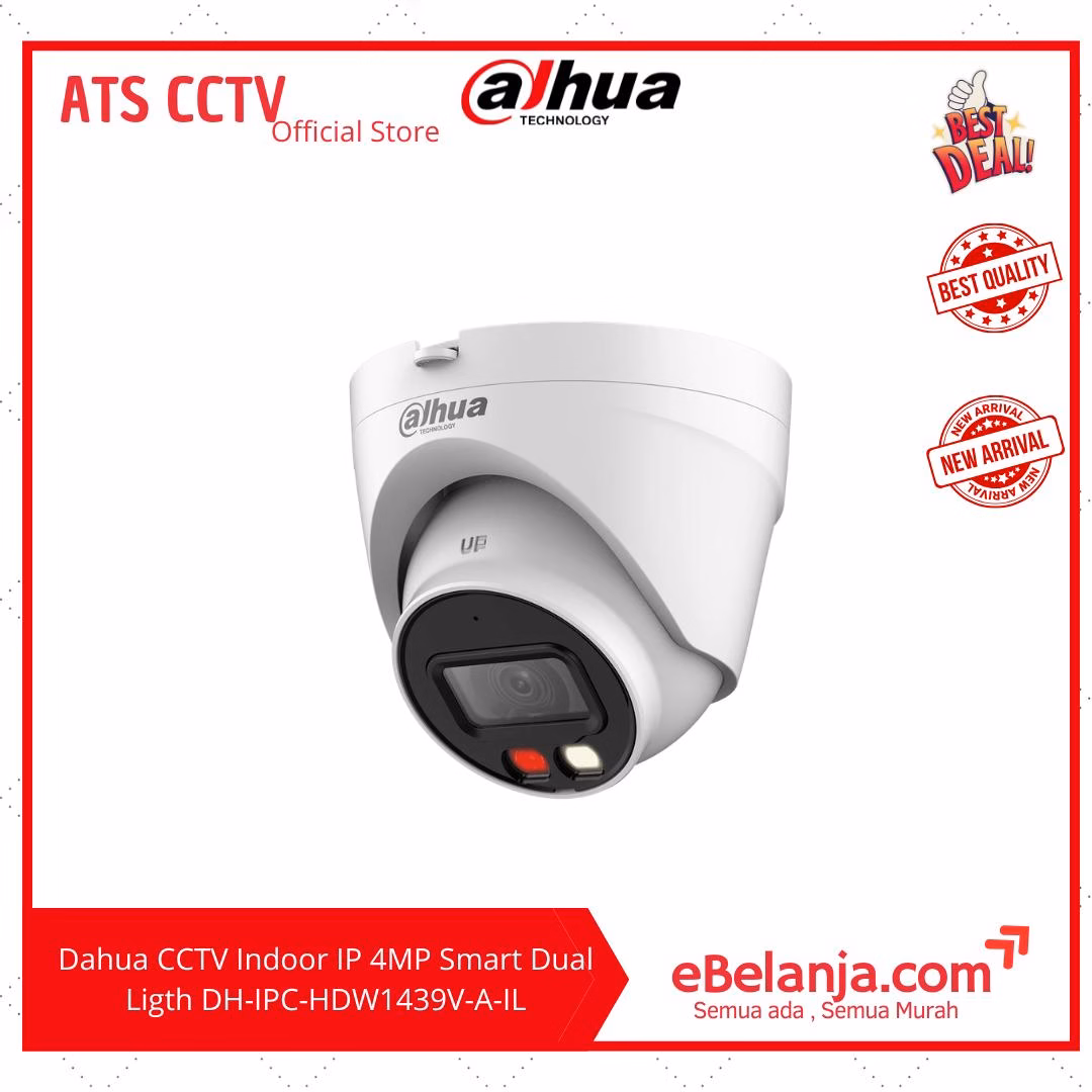 93ce909ea0854882b329ff368f1f0954.jpg Dahua CCTV Indoor IP 4MP Smart Dual Ligth DH-IPC-HDW1439V-A-IL - Image 1