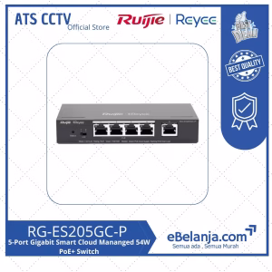 Ruijie Reyee 5 Port Gigabit Smart Managed Switch with 4 PoE Ports 54W RG-ES205GC-P