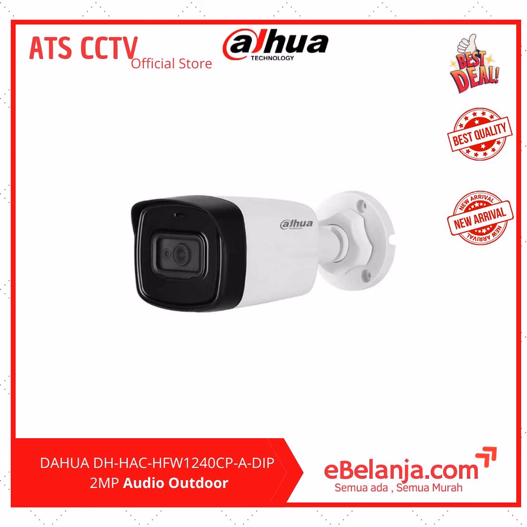 a2645730129743c7a5844c00f1ba12cd.jpg Dahua CCTV Outdoor 2MP Audio DH-HAC-HFW1240CP-A-DIP - Image 1