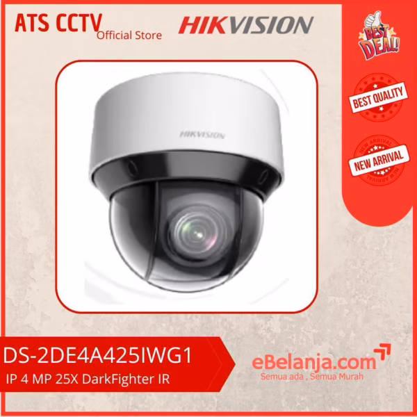 Hikvision IP Camera Outdoor 4MP PTZ DarkFighter DS-2DE4A425IWG1