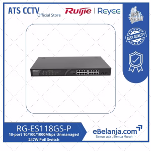Ruijie Reyee 16 Port Gigabit Smart Managed Switch with 2 SFP Ports PoE 240W RG-ES118GS-P-L