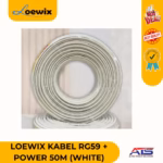 Loewix Kabel RG59 + Power 50m (White)