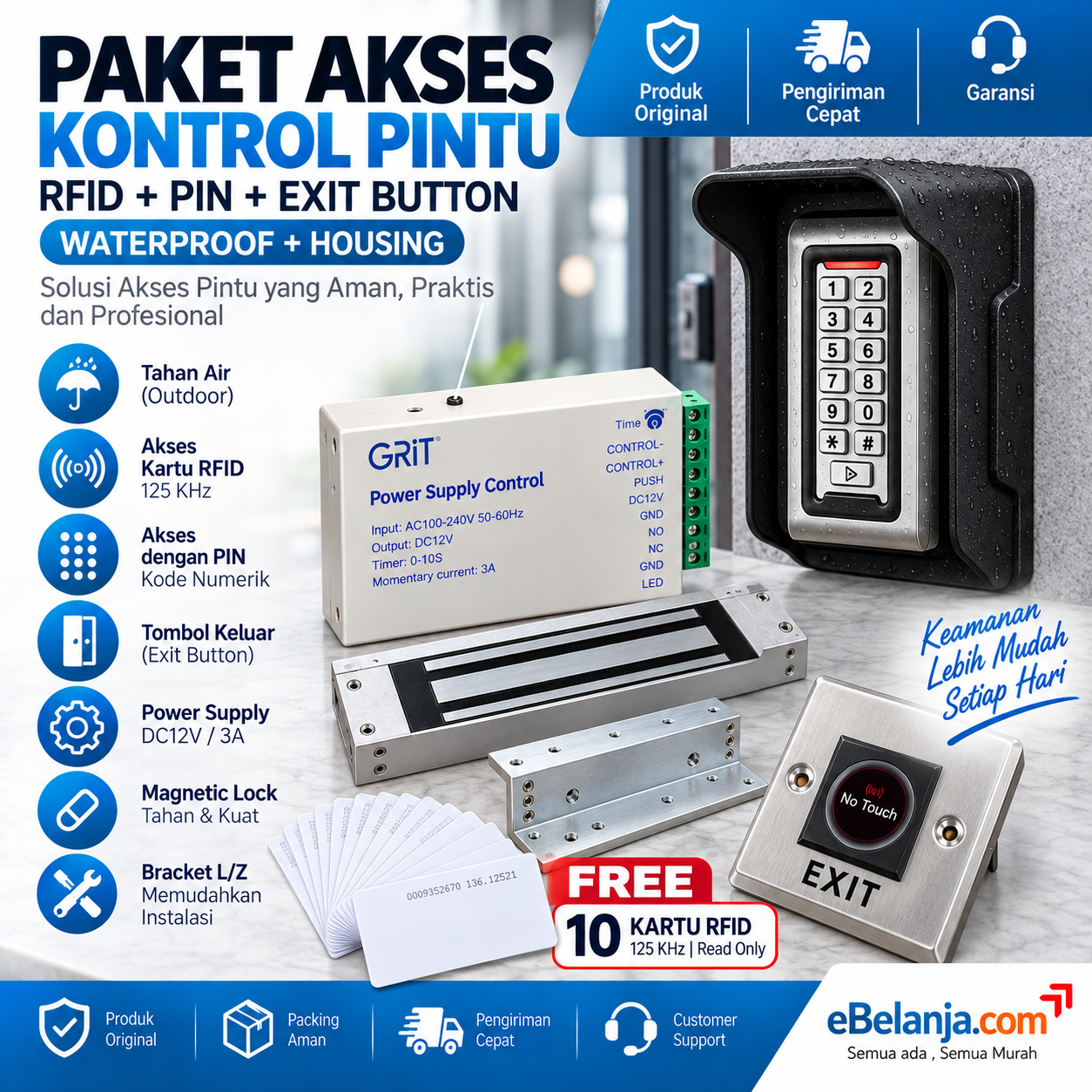 67f3512e15c14dfab0f9002bf2b1bbca.png Paket Access Control RFID Outdoor Waterproof - Image 1